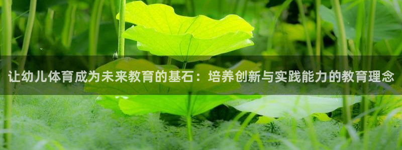 b体育必一运动官网：让幼儿体育成为未来教育的基石：培养创新与实践能力的教育理念